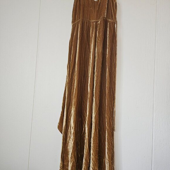 REFORMATION Gold Velvet Dress - Picture 4 of 4